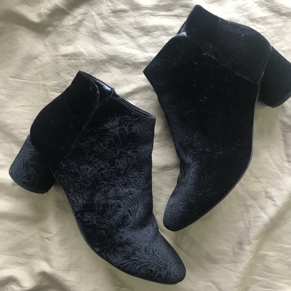 Velvet Chelsea ankle boots by JustFab